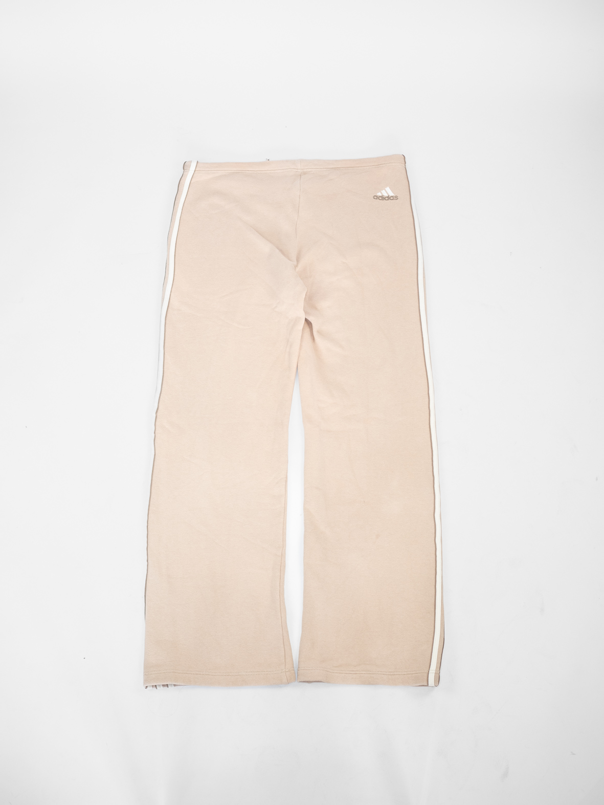 Soft Beige Flare 00s Adidas Joggers – Minimal Lounge - XS/S - Image 3
