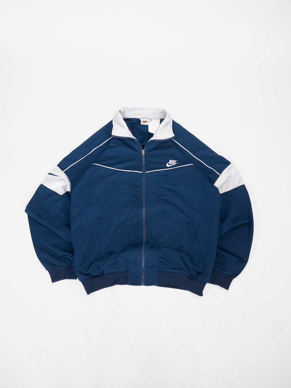 Navy Vintage Nike Track Jacket - M