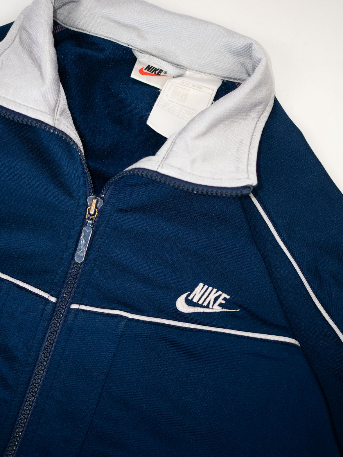 Navy Vintage Nike Track Jacket - M - Image 3