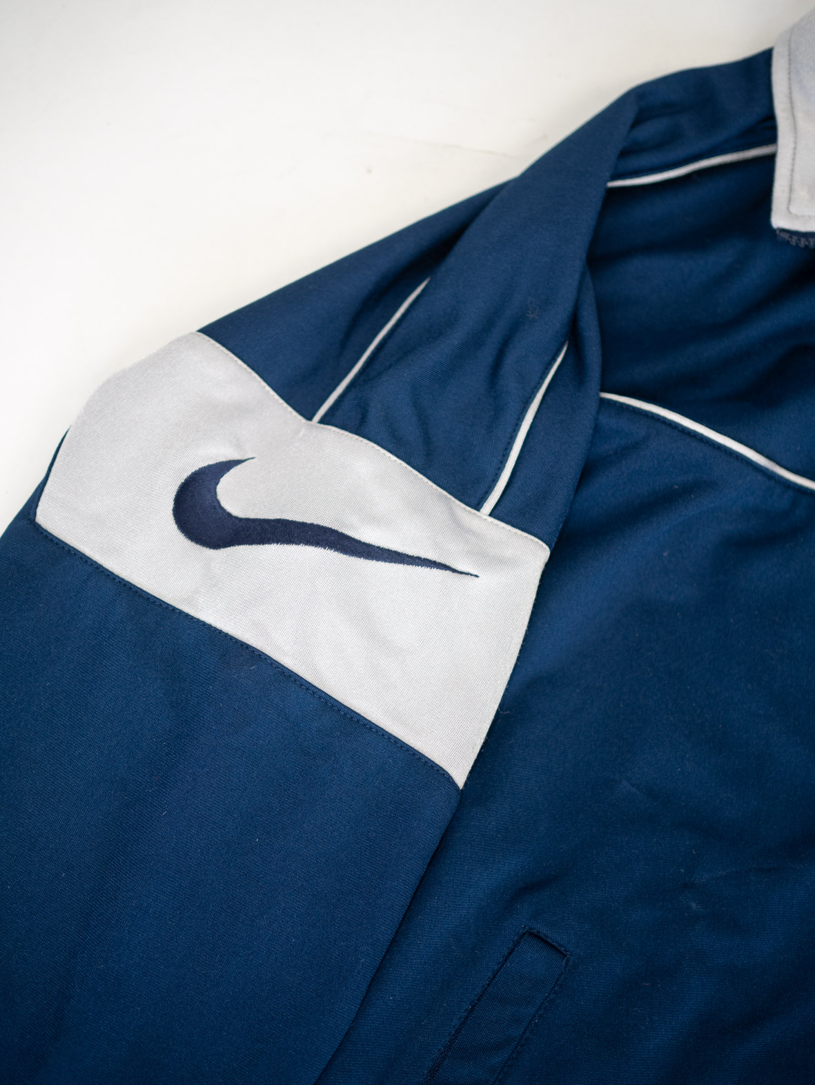 Navy Vintage Nike Track Jacket - M - Image 7