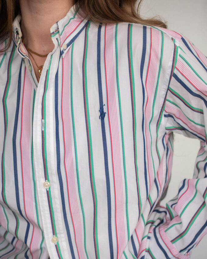 Polo Ralph Lauren White Multi-Stripe Shirt - M