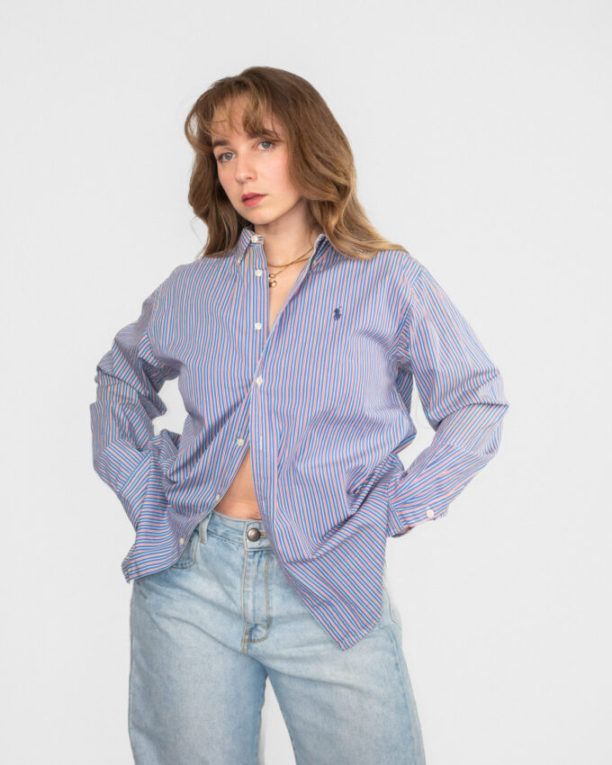 Polo Ralph Lauren Blue Striped Shirt - M