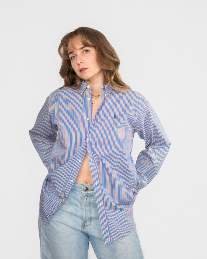 Polo Ralph Lauren Blue Striped Shirt - M