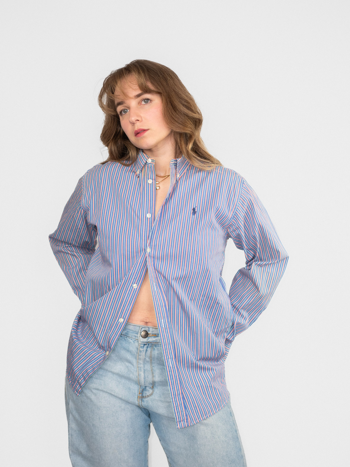 Polo Ralph Lauren Blue Striped Shirt - M - Image 4