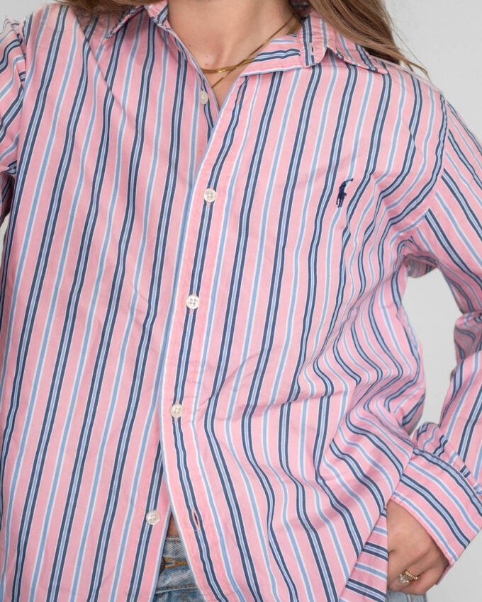 Polo Ralph Lauren Pink & Blue Striped Shirt - S