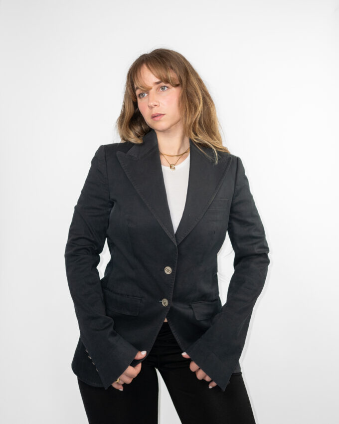 Vintage Dolce & Gabbana Denim Blazer – Black Wash