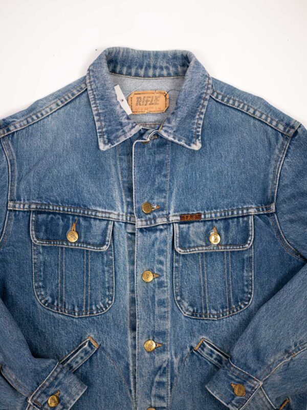 Vintage Rifle Denim Jacket – Boxy Oversized Fit – M – The Vintage Hunter