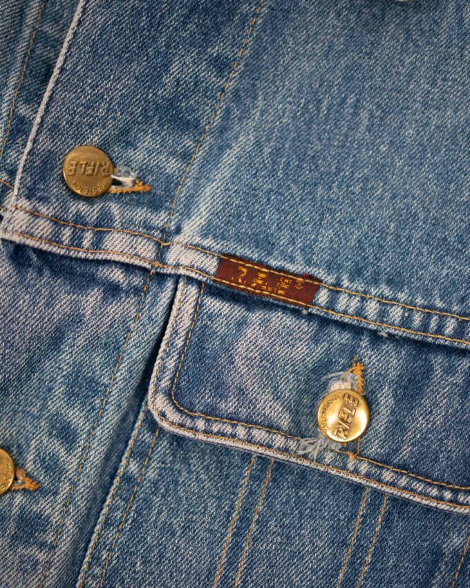Vintage Rifle Denim Jacket – Boxy Oversized Fit - M