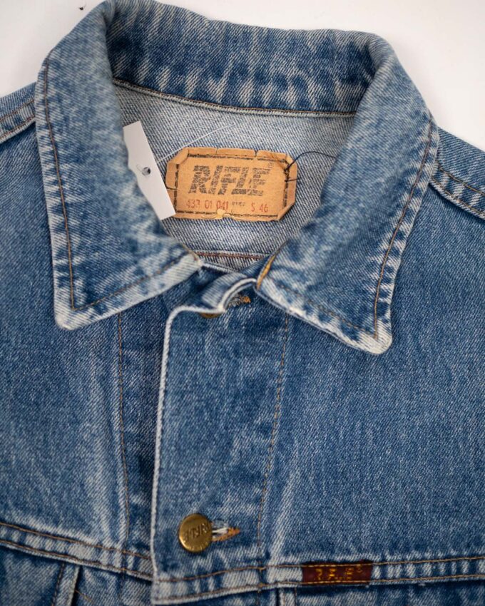 Vintage Rifle Denim Jacket – Boxy Oversized Fit - M