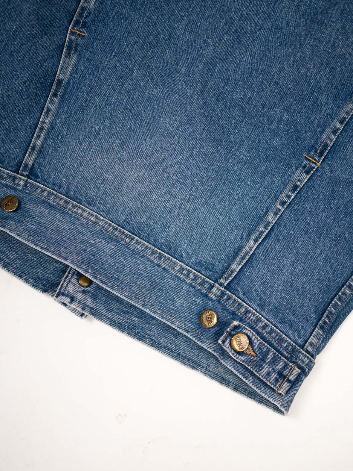 Vintage Rifle Denim Jacket – Boxy Oversized Fit - M - Image 8
