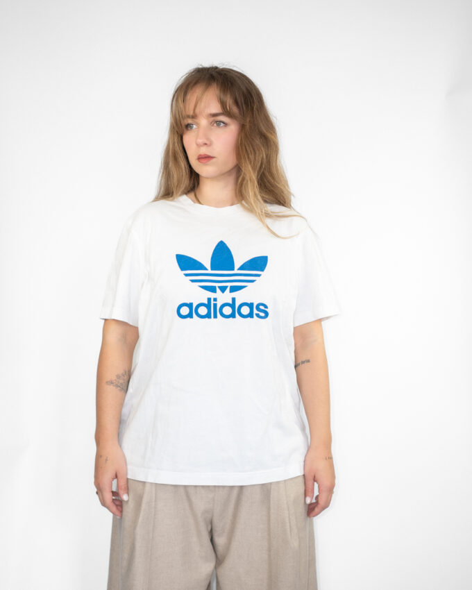 Adidas Vintage Cotton Tee – Big Logo - L