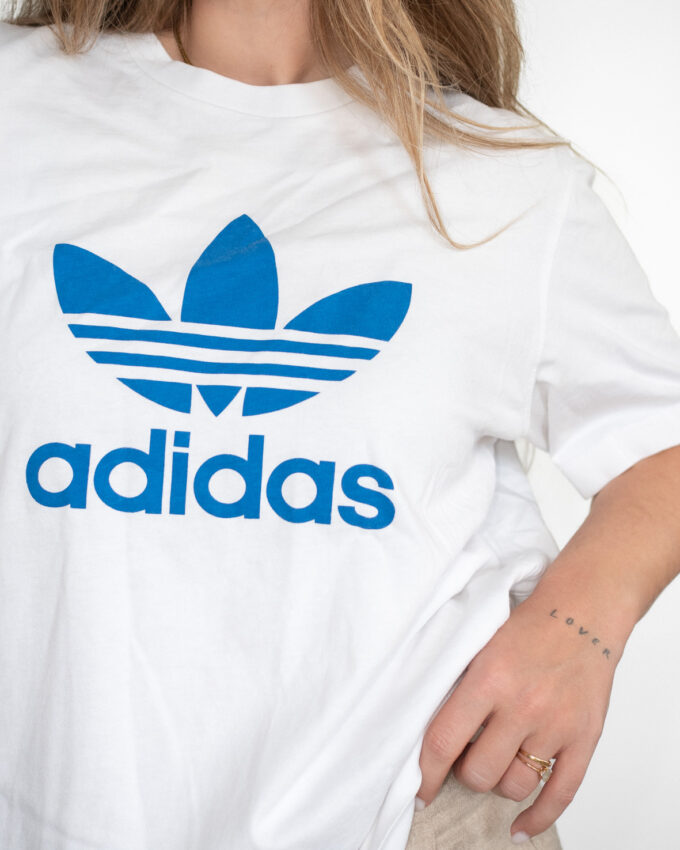 Adidas Vintage Cotton Tee – Big Logo - L