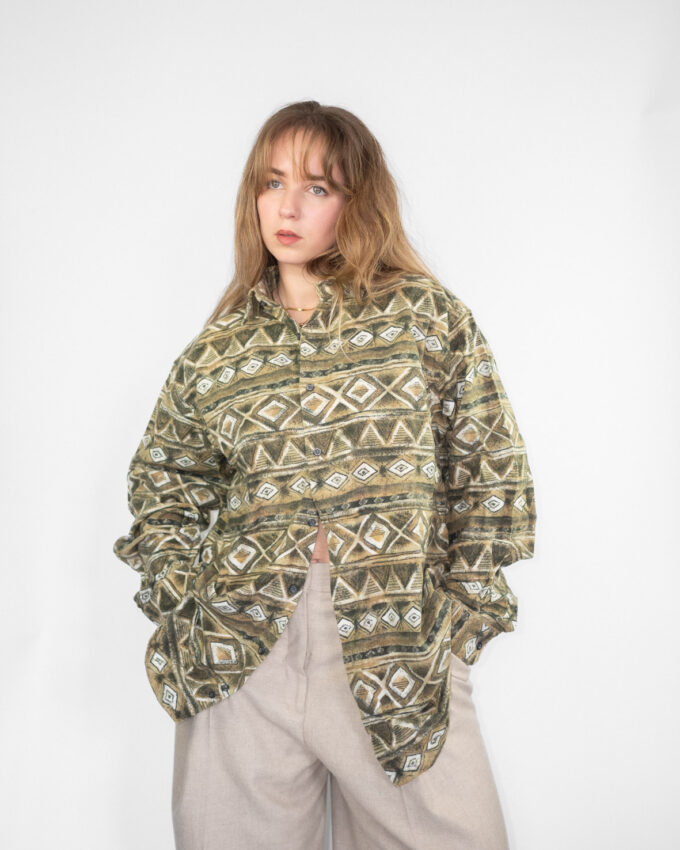 Vintage Pattern Shirt (Earth Tones) - L