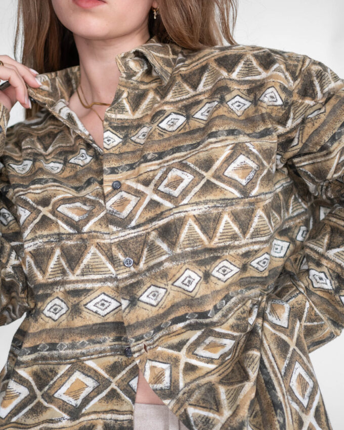 Vintage Pattern Shirt (Earth Tones) - L
