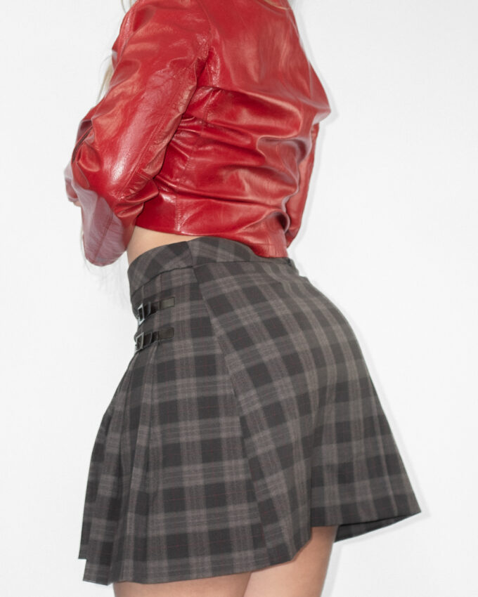 00s Checkered Mini Skirt - S
