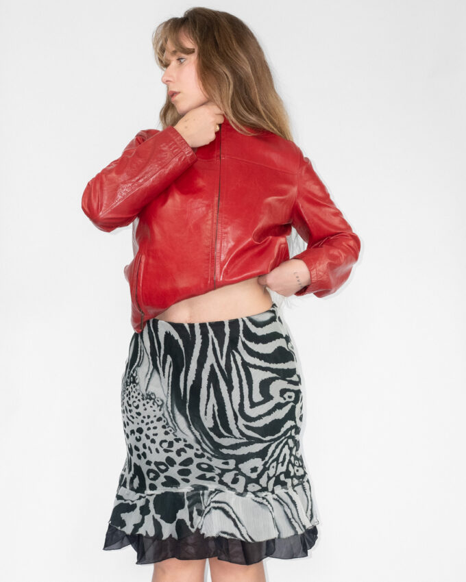 Zebra Print Midi Skirt – 00s - S/M