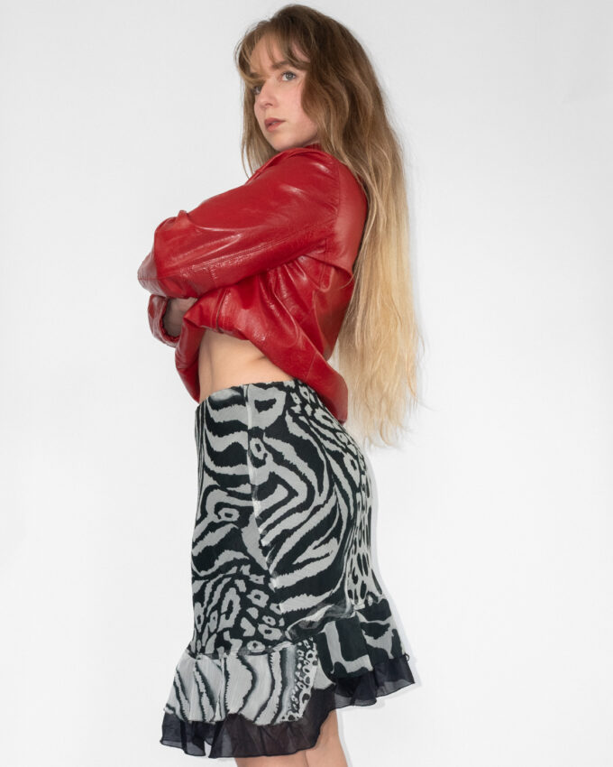 Zebra Print Midi Skirt – 00s - S/M