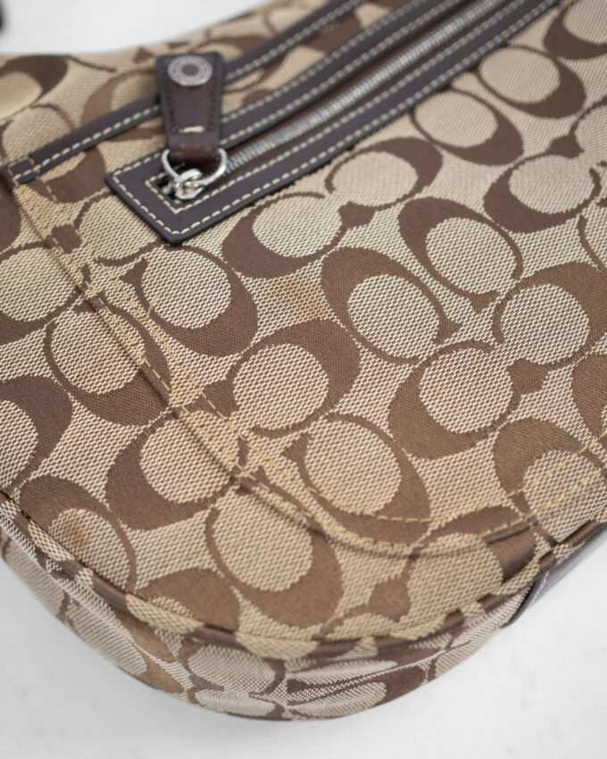 Vintage Coach Monogram Hobo Bag (Classic Brown)