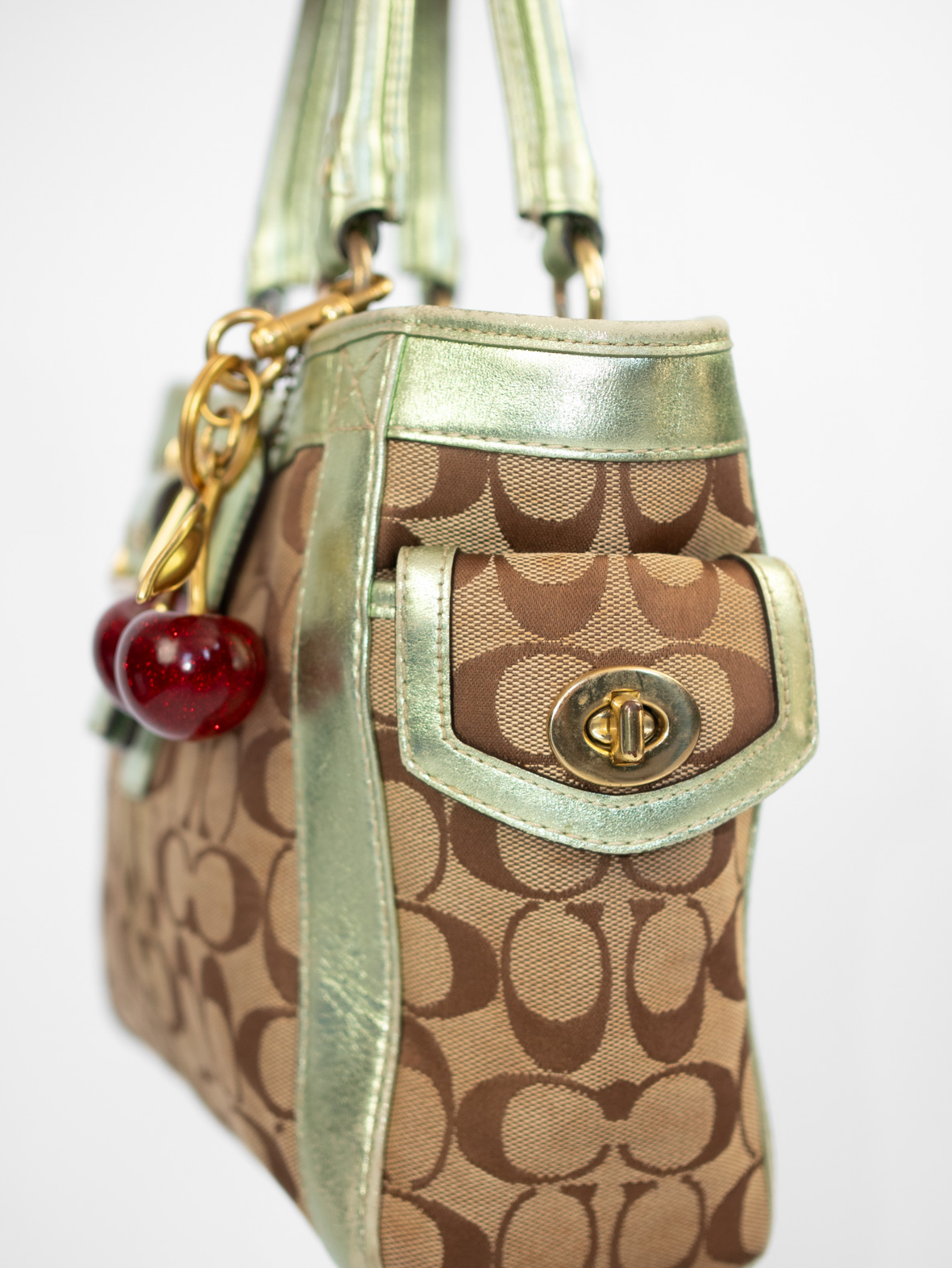 Vintage Coach Buckle Bag (Metallic Trim – Rare) - Image 7