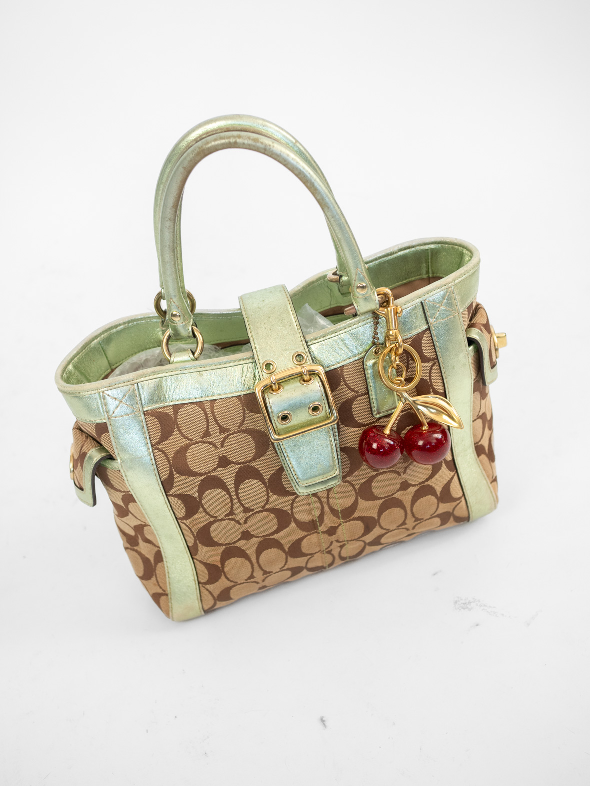 Vintage Coach Buckle Bag (Metallic Trim – Rare) - Image 12