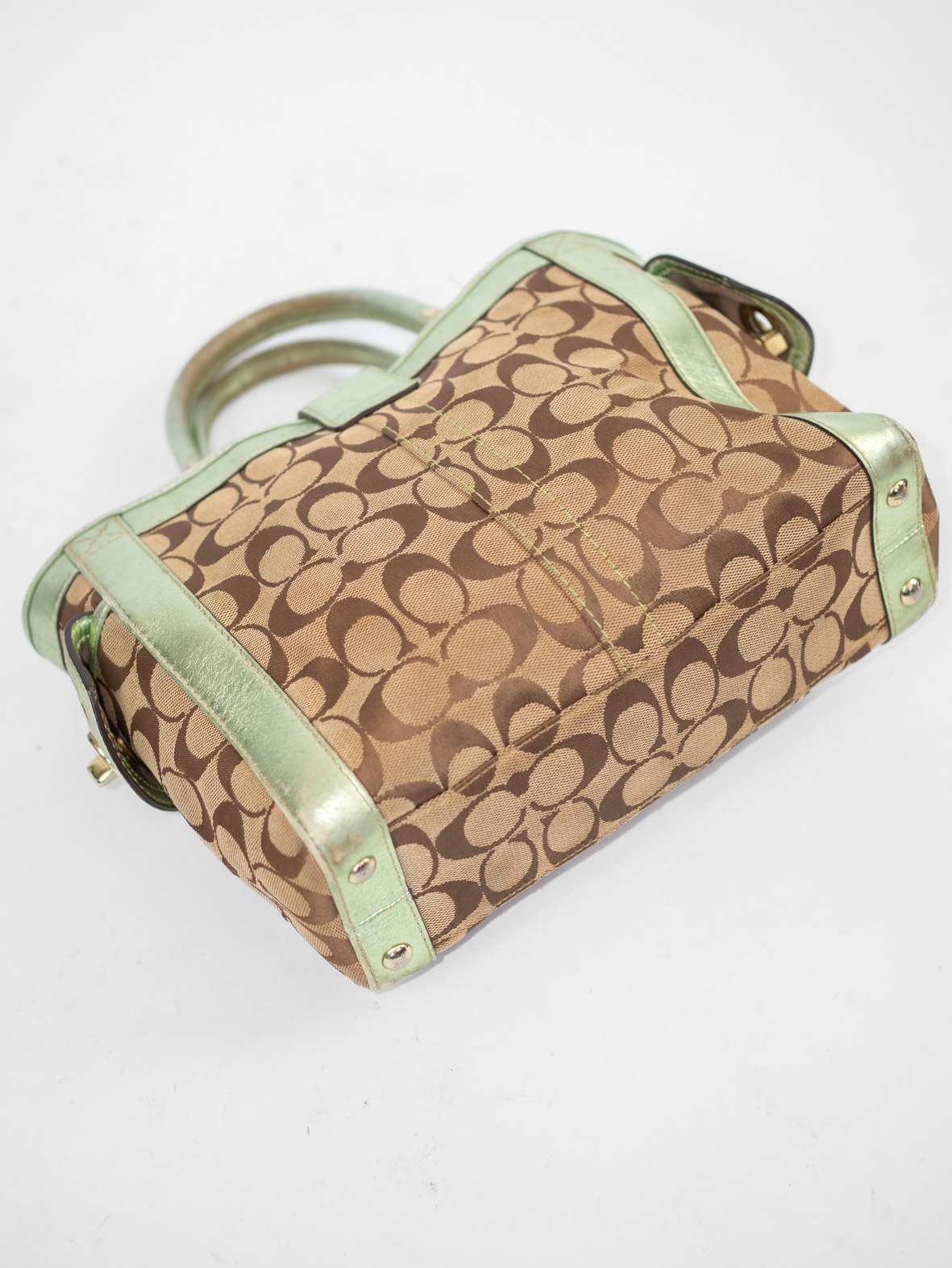 Vintage Coach Buckle Bag (Metallic Trim – Rare) - Image 11
