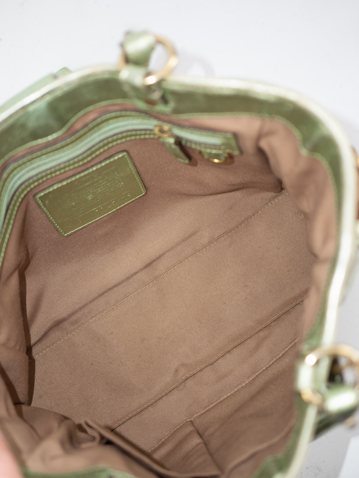 Vintage Coach Buckle Bag (Metallic Trim – Rare) - Image 9