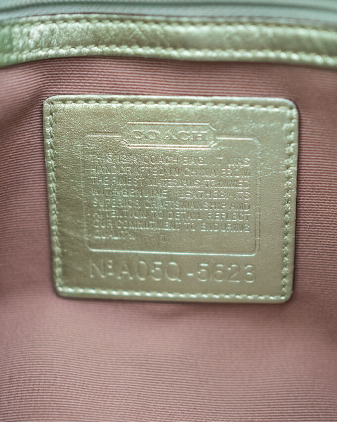 Vintage Coach Buckle Bag (Metallic Trim – Rare)