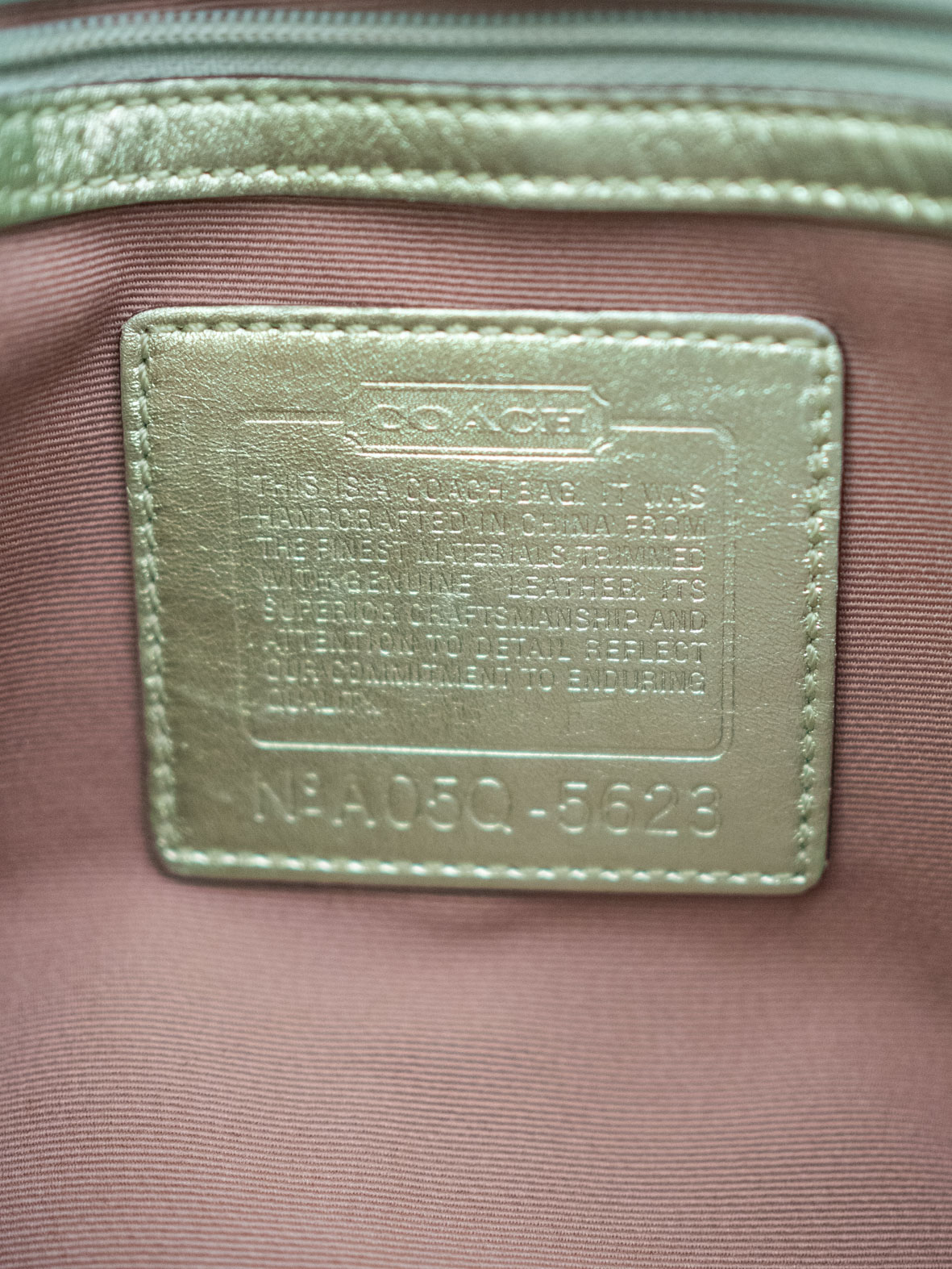 Vintage Coach Buckle Bag (Metallic Trim – Rare) - Image 8