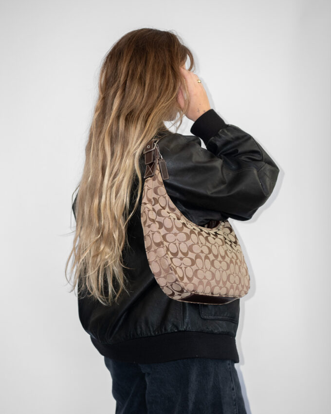 Vintage Coach Monogram Hobo Bag (Classic Brown)