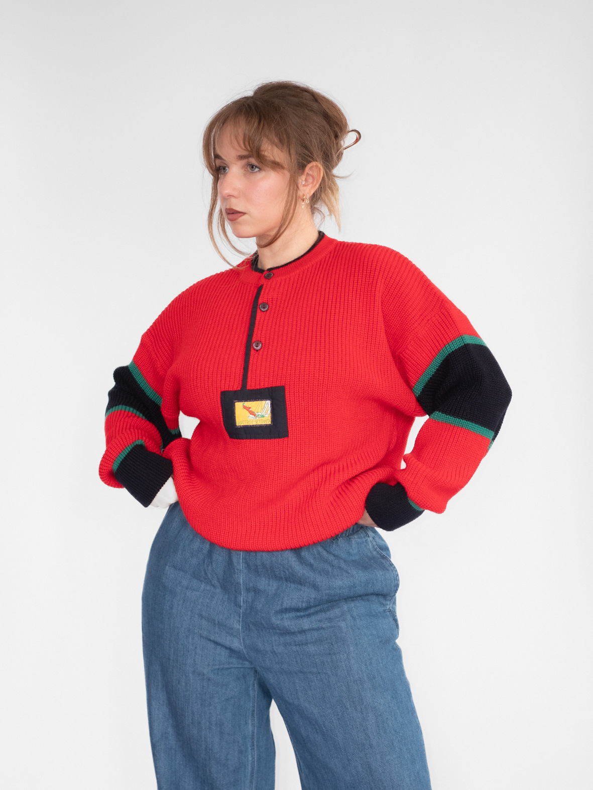 Quattro e Settanta Vintage Knit Sweater (Oversized) - L