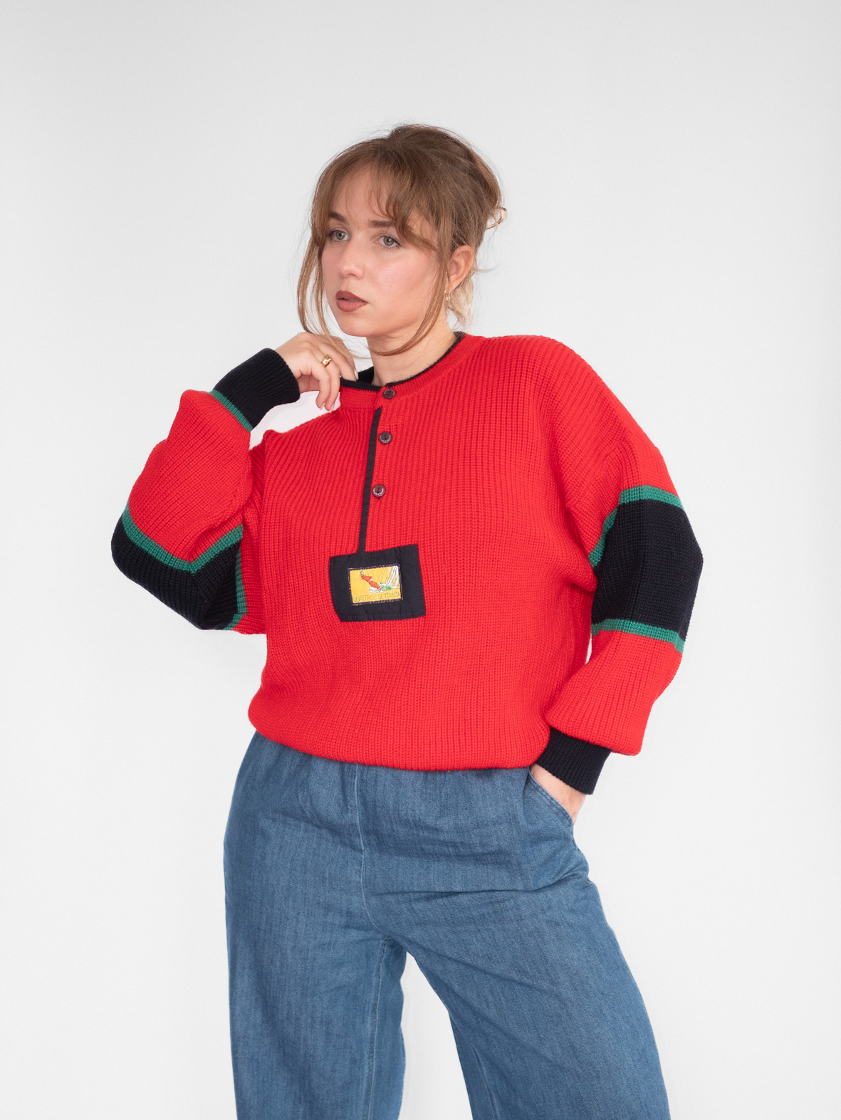 Quattro e Settanta Vintage Knit Sweater (Oversized) - L - Image 4