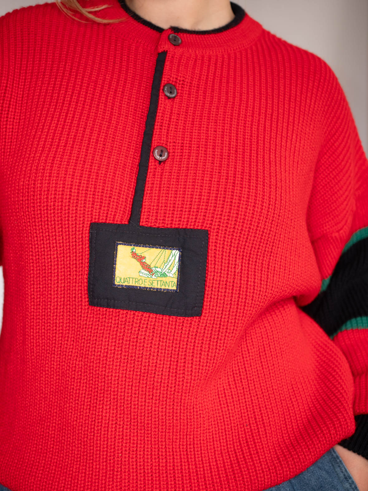 Quattro e Settanta Vintage Knit Sweater (Oversized) - L - Image 5