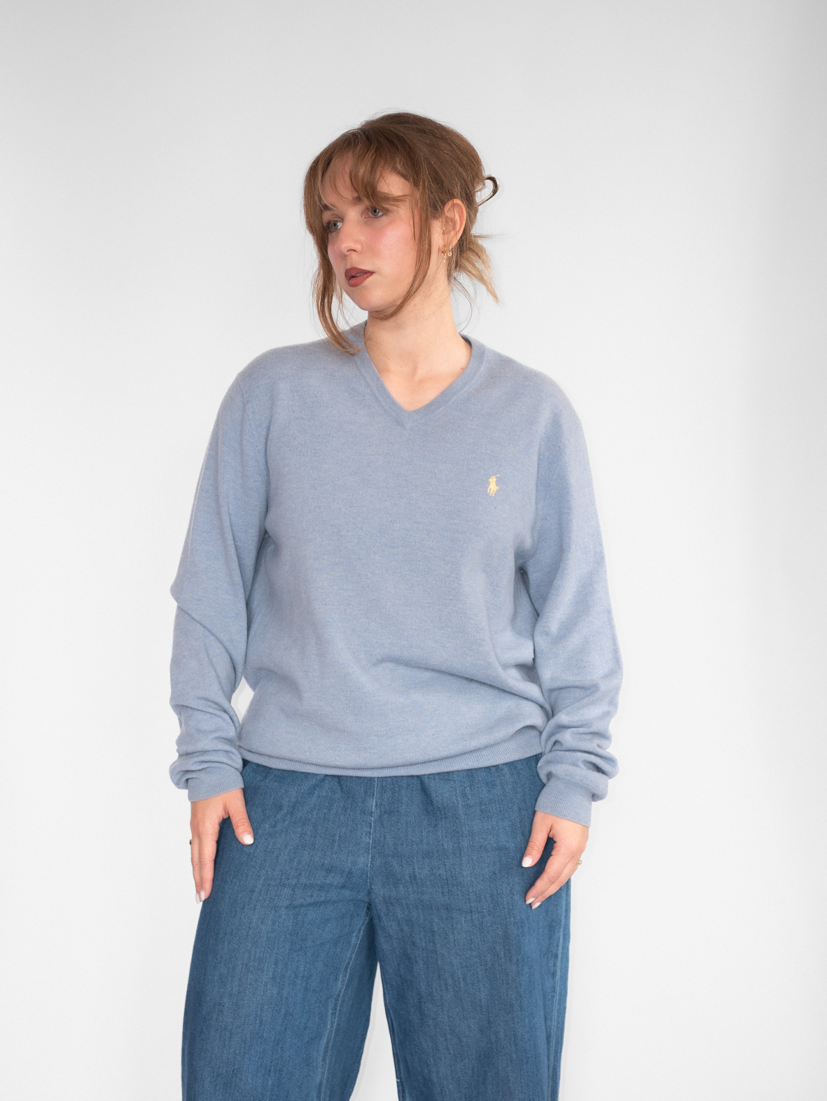 Polo Ralph Lauren Wool & Cashmere Knit (Light Blue) - L - Image 4
