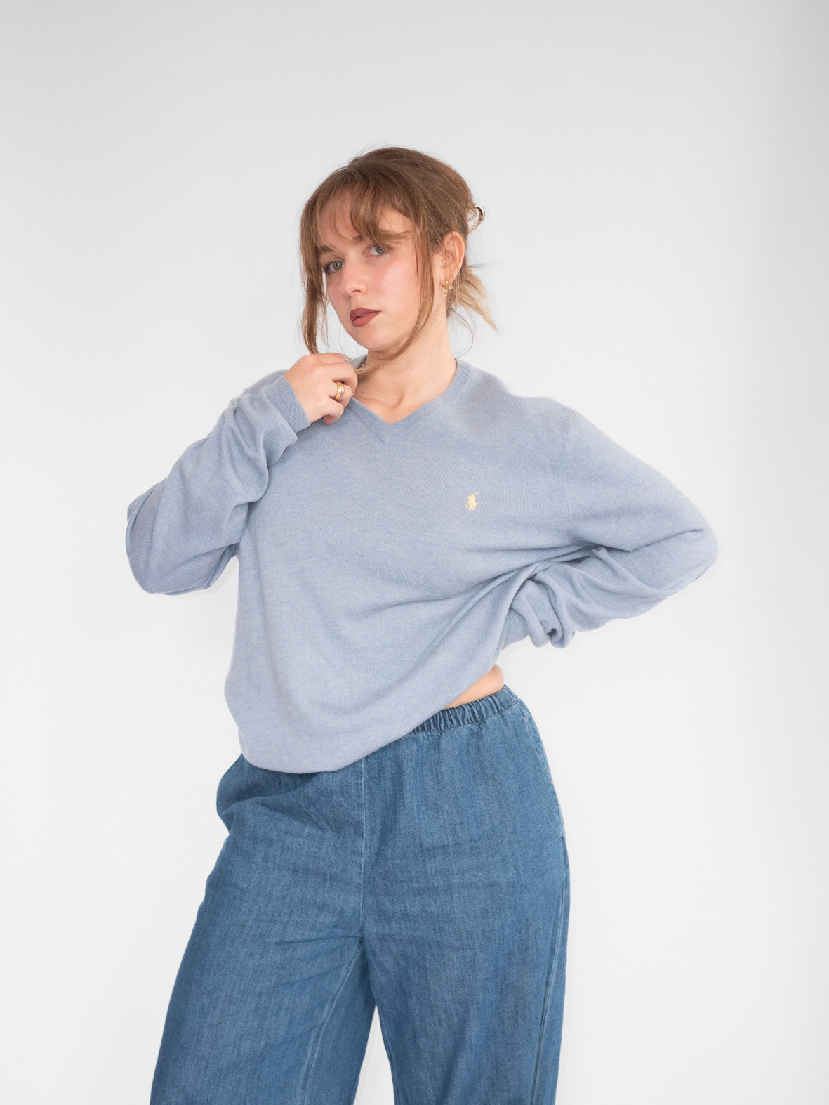 Polo Ralph Lauren Wool & Cashmere Knit (Light Blue) - L - Image 2