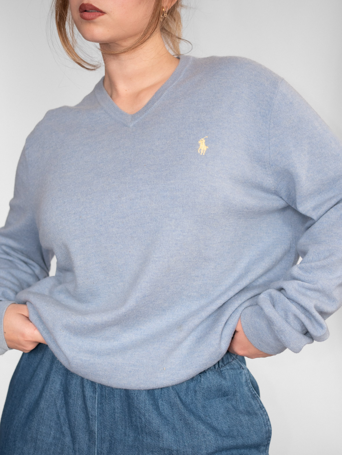 Polo Ralph Lauren Wool & Cashmere Knit (Light Blue) - L