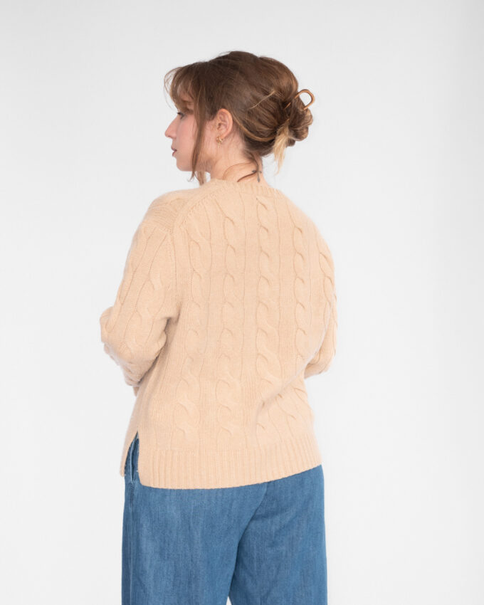 Polo Ralph Lauren Beige Cable Knit Sweater - M