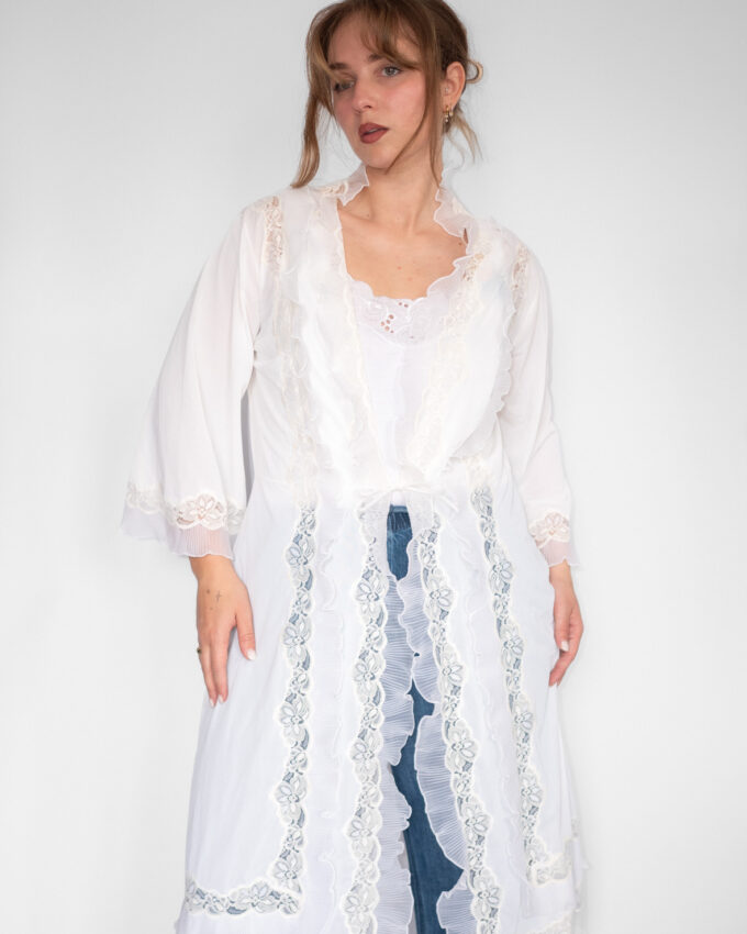 Vintage White Lace Robe (New with Tags) - M