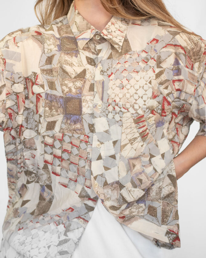 Abstract Neutral – 90s Summer Shirt - M