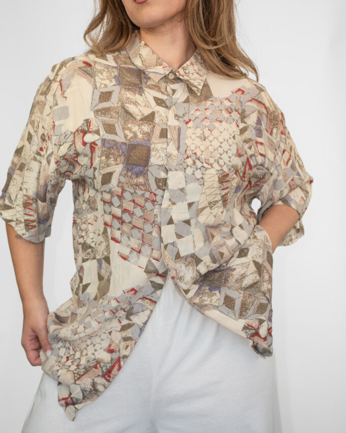 Abstract Neutral – 90s Summer Shirt - M