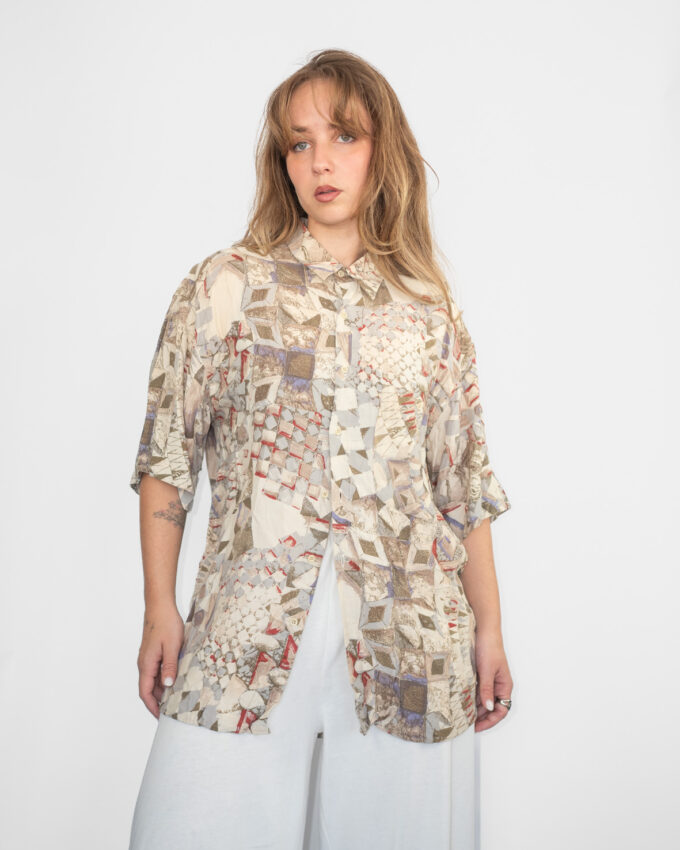 Abstract Neutral – 90s Summer Shirt - M