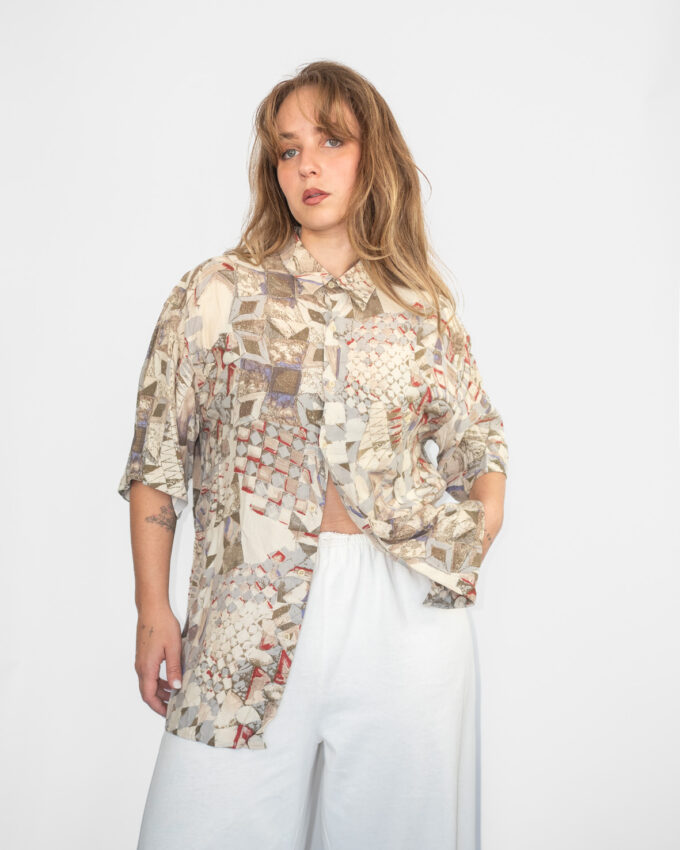 Abstract Neutral – 90s Summer Shirt - M