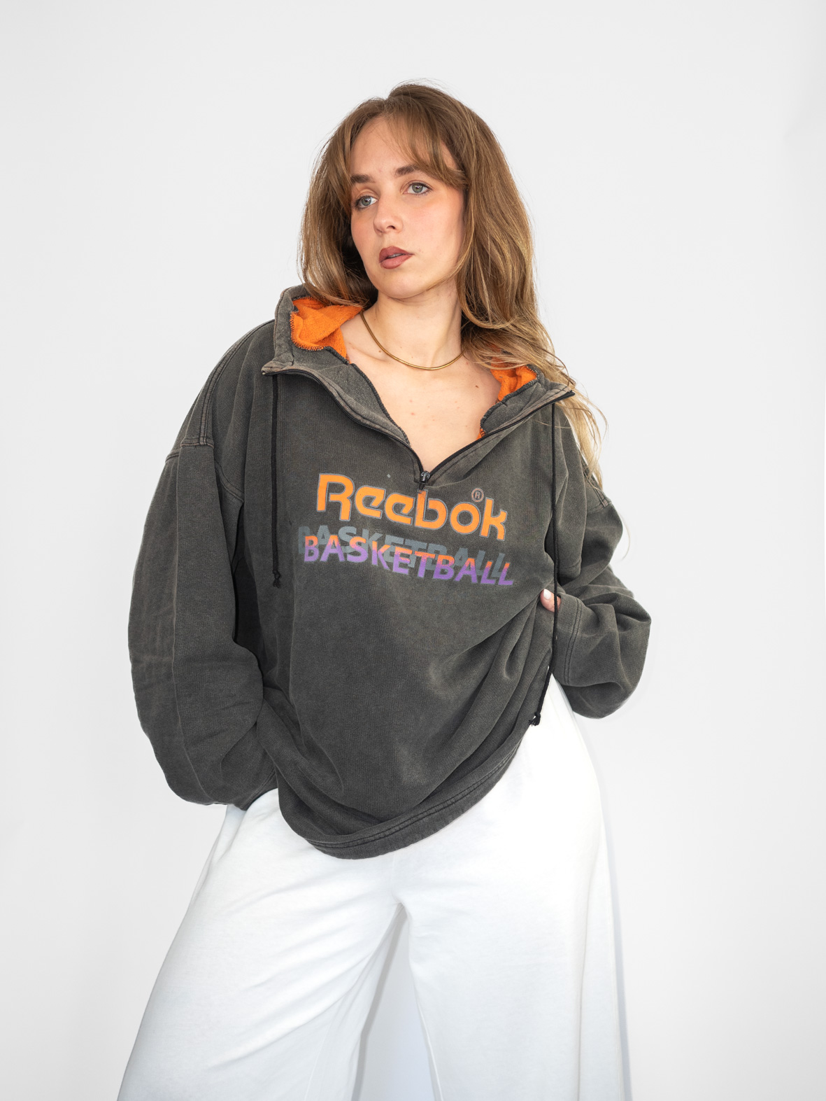 Rare Find – Reebok 80s Hoodie - L/XL - Image 3