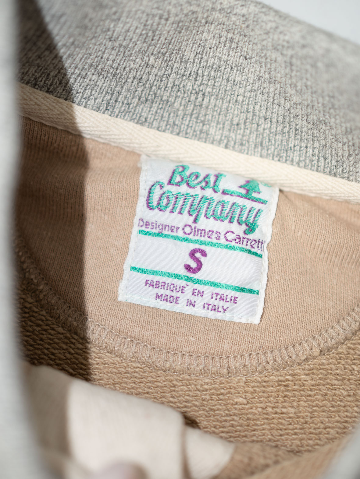 Vintage Oversized Beige Polo Cotton Tee-Shirt - M - Image 5