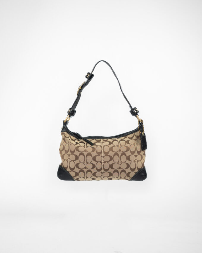 Vintage Coach Signature Shoulder Bag – Black