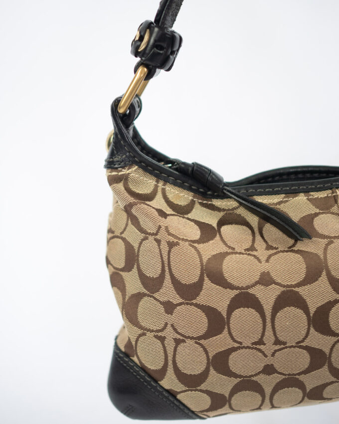 Vintage Coach Signature Shoulder Bag – Black