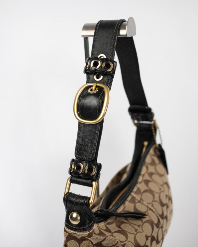 Vintage Coach Signature Shoulder Bag – Black