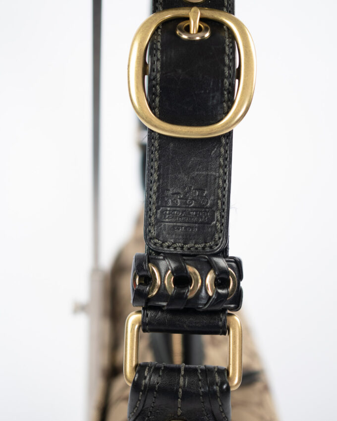 Vintage Coach Signature Shoulder Bag – Black