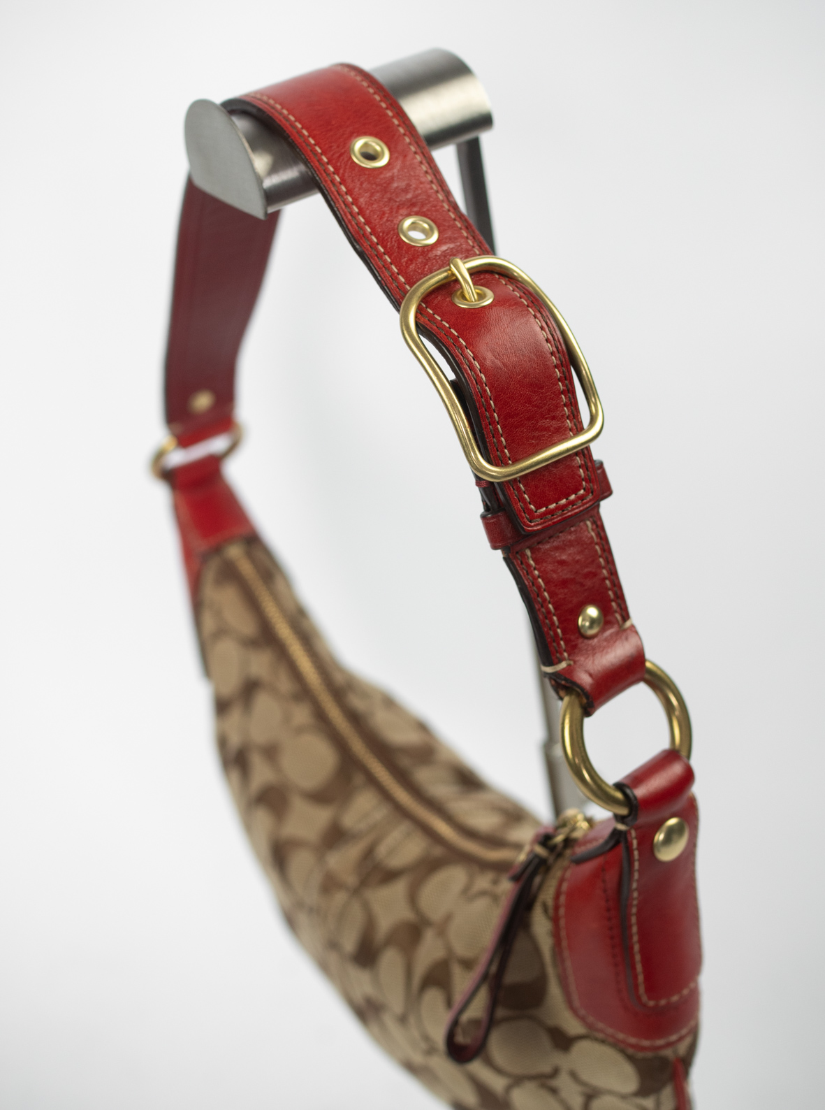 Vintage Coach Soho Hobo Bag – Cherry Red - Image 5