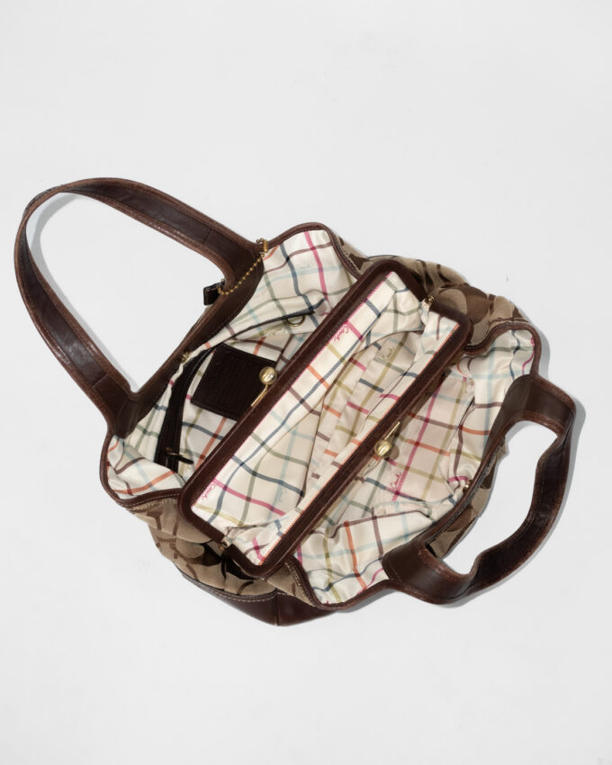 Vintage Monogram Kisslock Shoulder Bag – Brown Signature