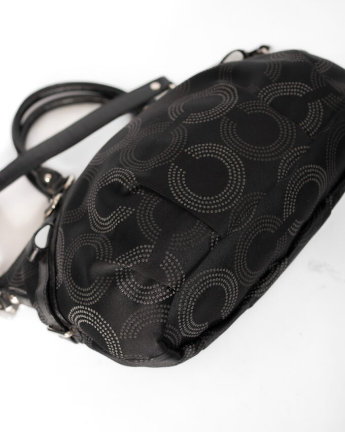 Vintage Black Monogram Two Way Coach Bag